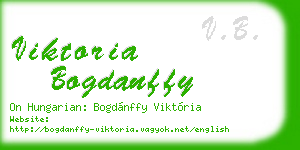 viktoria bogdanffy business card
